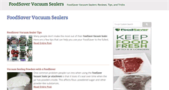 Desktop Screenshot of foodsavervacuumsealers.com