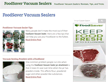 Tablet Screenshot of foodsavervacuumsealers.com
